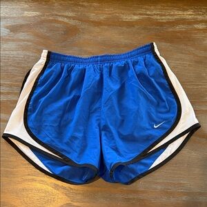 Nike Women’s Blue and White Athletic Shorts Dri-Fit‎ Small